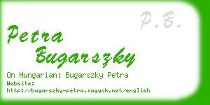 petra bugarszky business card
